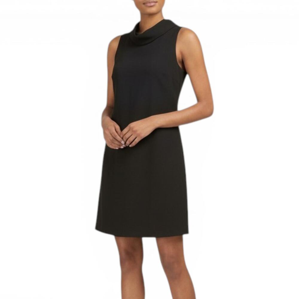NWT Vince Camuto Women's Drape Fold Collar Neck Cocktail Shift Mini Dress
